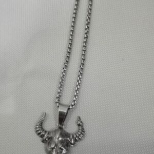 Bull Horn Pendant Necklace