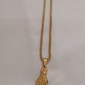 Money Sack Pendant Necklace